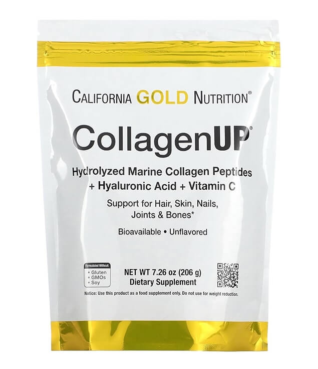 CALIFORNIA GOLD NUTRITION | COLLAGENUP HYDROLYZED MARINE COLLAGEN PEPTIDES + HYALURONIC ACID + VITAMIN C